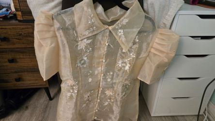 Brand new Filipiniana with skirt and bow