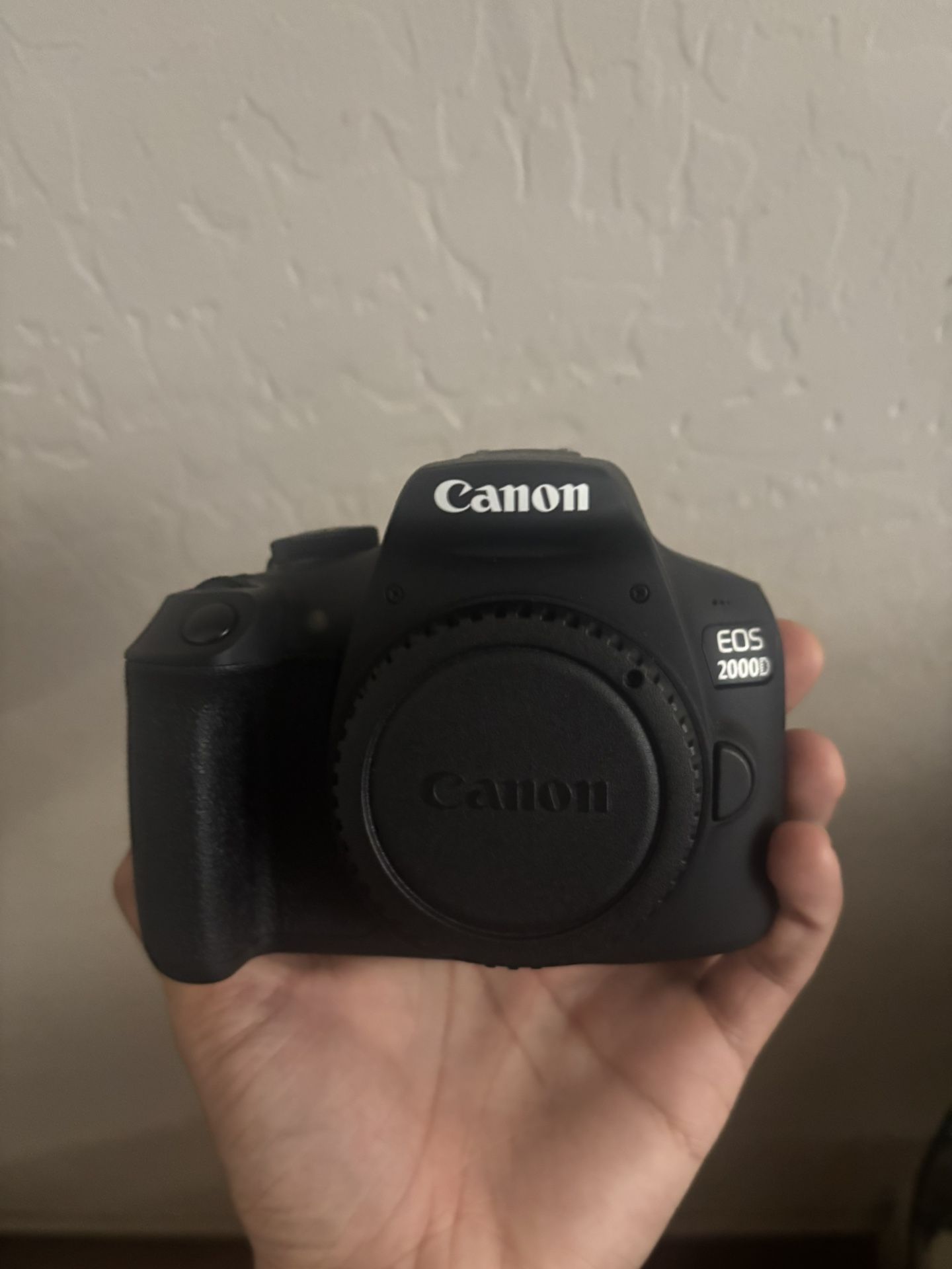 Canon Eos 2000D With Lens, Charger, And Carrier