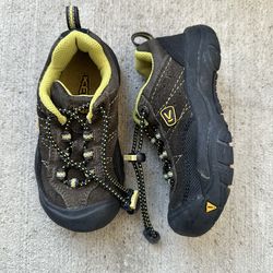 Keen Shoes Lace Up Bungee Suede Hiking Outdoors Gray Yellow size 9