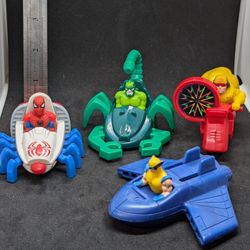 Lot Of 4 McDonald's Happy Meal Toy Marvel X-Men Web Runner Cars 