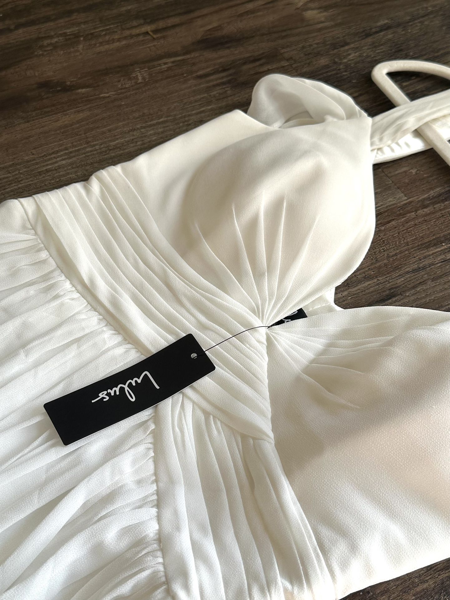 NWT Lulus Ocean of Elegance Ivory White Maxi Dress Wedding Prom Grecian Style NWT Lulus Ocean of Elegance Ivory White Maxi Dress Wedding Prom Grecian Style