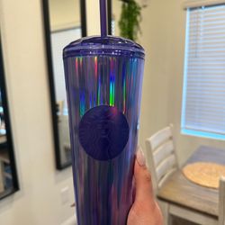 Purple Holographic Starbucks Tumbler Cup