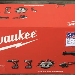Milwaukee M18 18V 6-Tool Combo Kit W/ 2 3.0 Batteries Brand New 