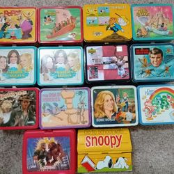 Entire  lot of 14 vintage lunch box collection They're not perfect but priced to sell to The collector who appreciates them from our parents estate. S