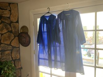 Graduation blue gowns were used one time