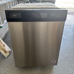 Whirlpool 24 in. Front Built-In Tall Tub Dishwasher in Stainless Steel with 3-Cycles