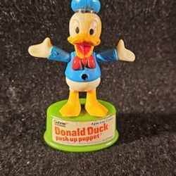 Vintage Disney Donald Duck Push Up Puppet Toy 1977 Gabriel Industries Hong Kong