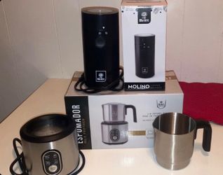 Cafe Britt coffee grinder and milk Frother (both for $45) final price