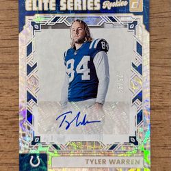 2025 Donruss Football TYLER WARREN Elite Series Rookies AUTO RC /99 SP Colts