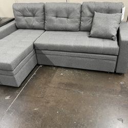 Grey Sectional With Pullout Bed 