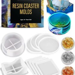Silicone Coaster Mold For Resin Art And Other Crafts-New