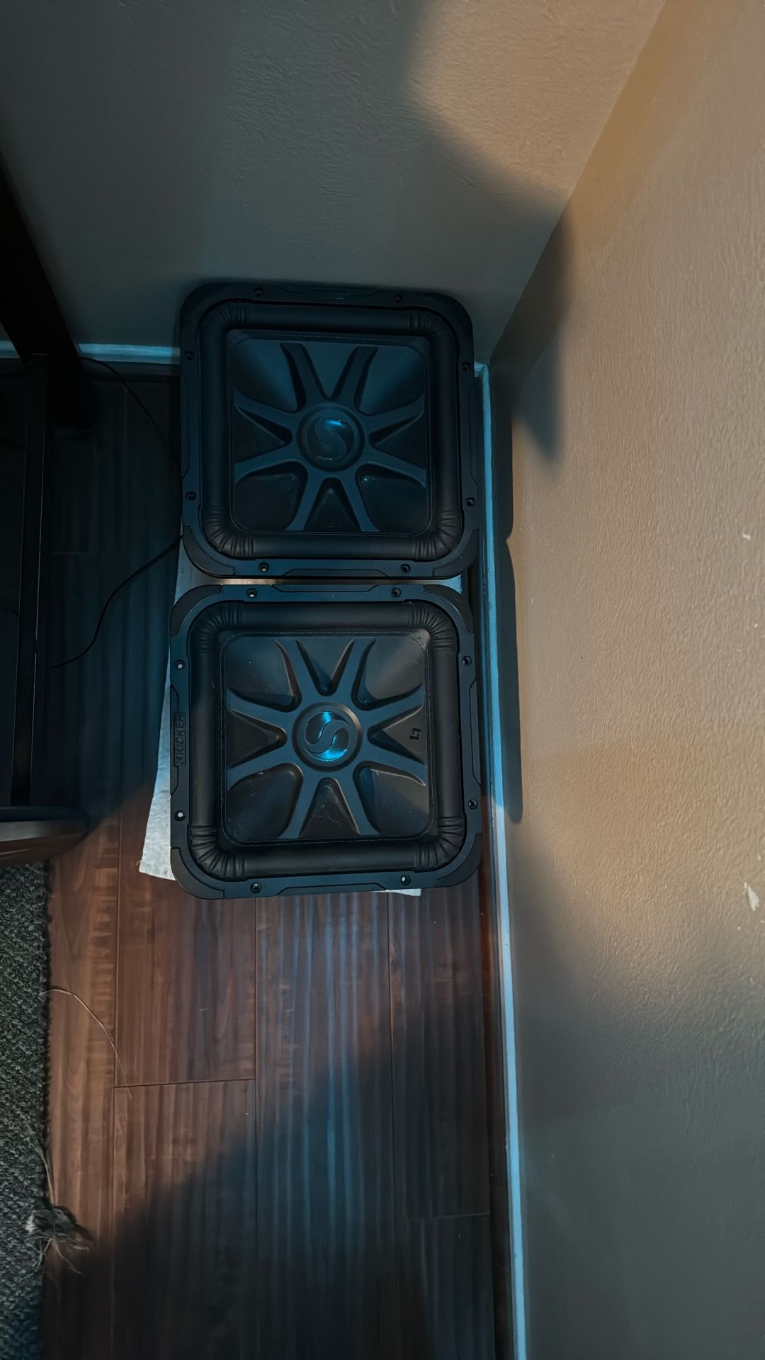 Two Sub-woofers , Mid-range speakers, Two Amps, Box, And Head Unit Stereo System