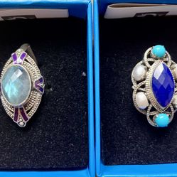 Lot NICKY BUTLER LAPIS PEARL TURQUOISE PURPLE ENAMEL STERLING SILVER RING 5 ‼️ The LOWEST Price You Can Find - At This NEW Condition ‼️