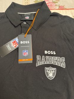 RAIDERS X BOSS POLO SHIRT LARGE NEW