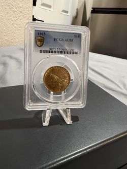 1913 $10 Indian Gold Eagle Graded Au55