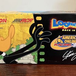 Looney Tunes Daffy Duck Diecast Car Steve Park 30 AOL 2003 1/24 NASCAR Vintage