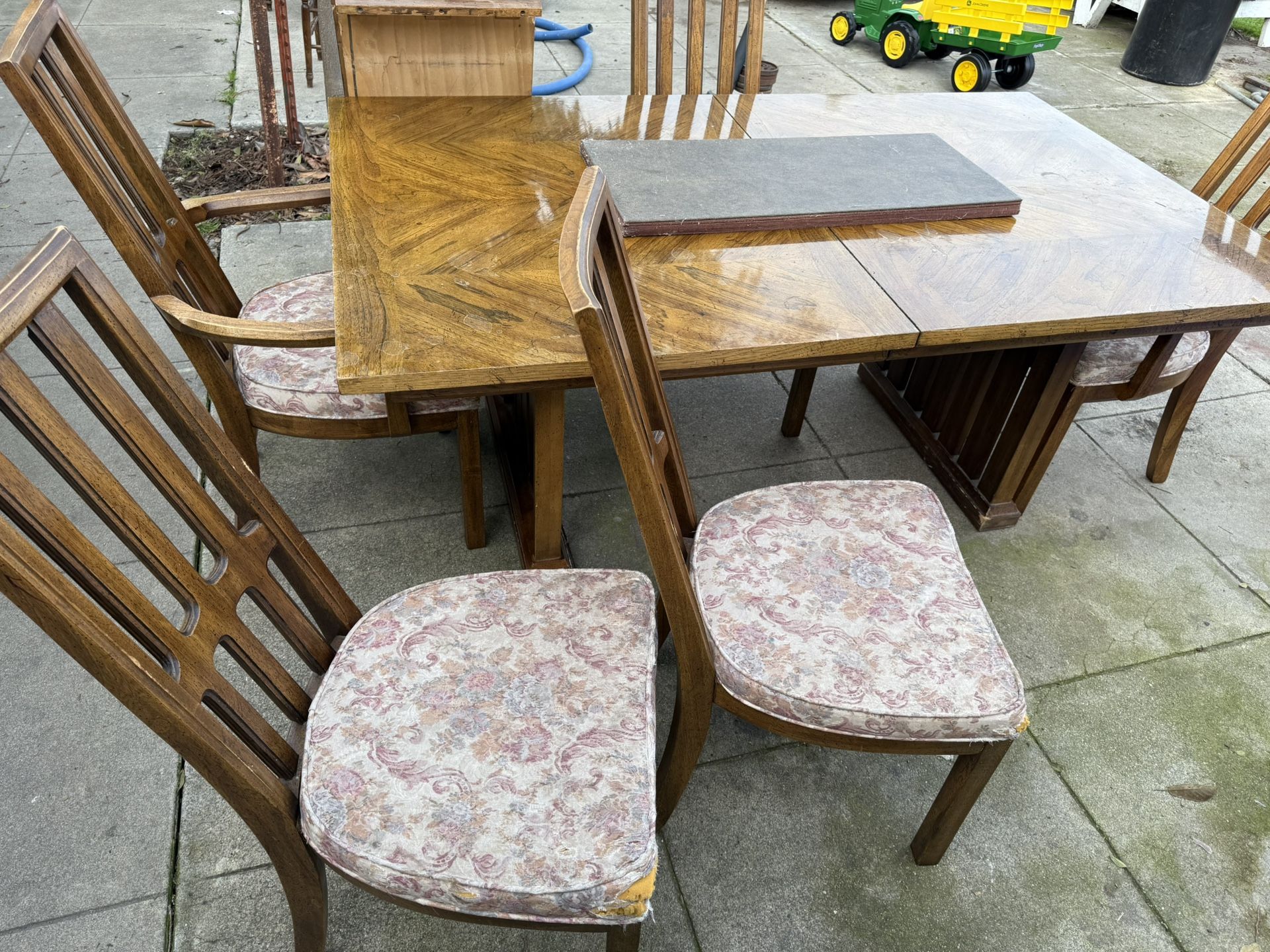 FREE Heavy Wood Table W/ Chairs