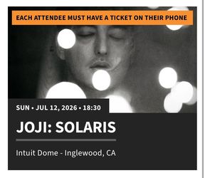 7/12 - Joji: Solaris Tickets