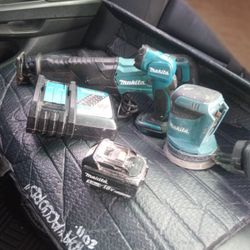 Makita Sawzall LXT, Sander, Cordless Flashlight, 5.0ah 18v Battery & Fast Charger 
