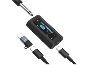 SKY RECORDER AUDIO RECORDER FOR SMARTPHONE AND PC Guitar Audio Interface Pocket Internal Recording Sound Card with Bluetooth, Internal Sound Card, Plu