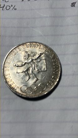 1968 Mexico silver olympiada coin