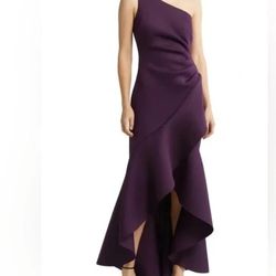 Eliza J Women’s One-Shoulder High-Low Hem Sleeveless Gown