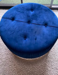 Large Blue Bird Ottoman for living room…