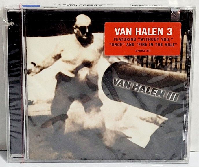 New Old Stock Vintage 1998 Sealed Van Halen III CD Format W/Case Damage C Pics for Condition. The image shows the CD album "Van Halen III" by the Ame