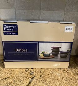 Mikasa Gourmet Basics Ombre Soup Bowls - Brand New Set of 5 - Rare