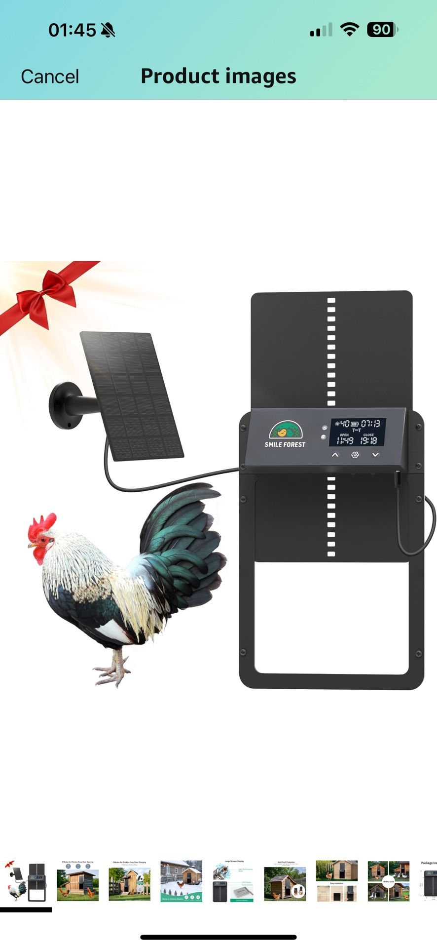 Automatic Chicken Coop Door,Multi-Modes for Chicken Door,Aluminum Chicken Coop Door with Anti-Pinch Feature,Automatic Chicken Door with LCD Display,So