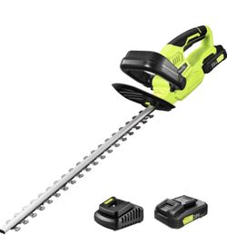 SnapFresh 20V Cordless Hedge Trimmer - 22" Dual Action Blade, Hedge Trimmer Cordless with 2.0Ah Battery and Charger, Grass Trimmer