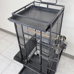 Brand New $130 Large 61” Tall Bird Cage with Rolling Stand Playtop for Parakeets Parrots Conures Cockatiel