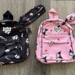 **2 Styles**Brand New Kuromi Kid Backpack with Pencil Pouch