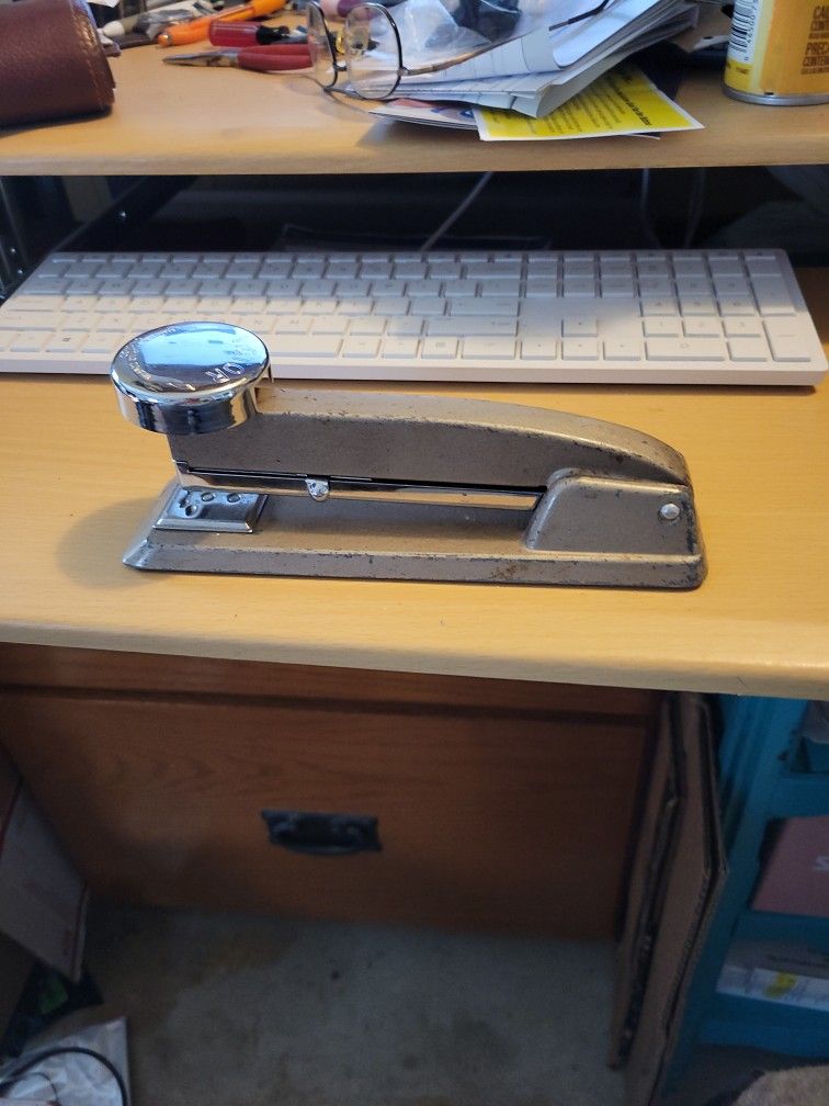 Vintage Victor Stapler, Industrial Desk Stapler