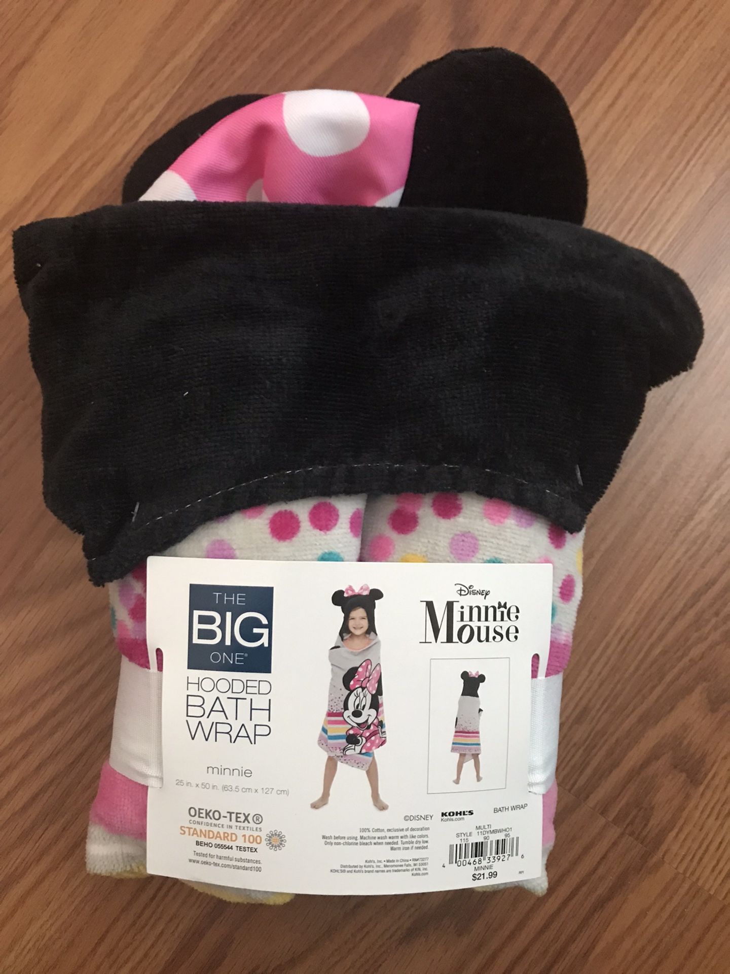 Minnie Mouse Hooded Bath Wrap