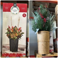 Members Mark Pre-Lit Decorative Topiary Brand New In Box 