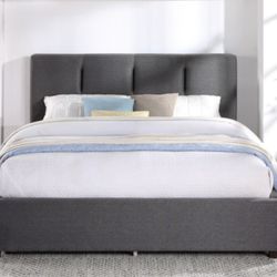 Upholstered Full Size Platform Bed