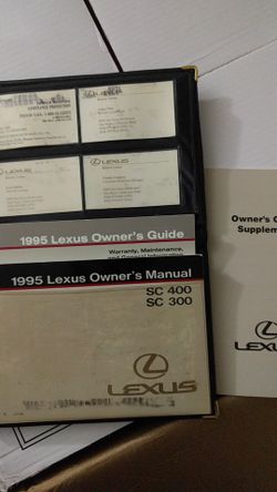 1995 Lexus sc300 original owners manual and guide