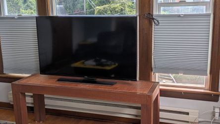 Console/ TV table - hardwood and rattan