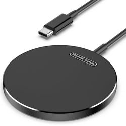 Magnetic Wireless Charger,Compatible with Apple Mag Safe Charger for iPhone , Black