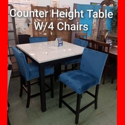 ✨ 5pcs Counter Height Table Set