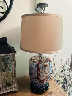 Vintage Imari Hand Painted Porcelain Table Lamp