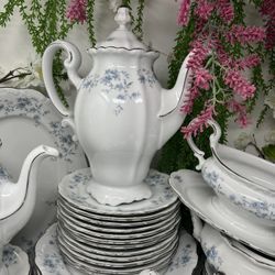 True Gems 💎.Vintage Johann Haviland – Blue Garland (Bavaria, Germany)china Diner Ware