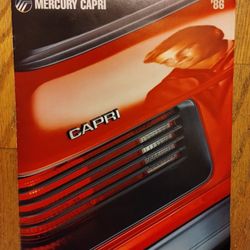 Vintage brochure for the 1986 Mercury Capri, dealership, Fox body
