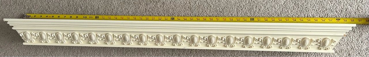 48" Ornate Victorian/Baroque Polyurethane Crown Molding Cornice Trim