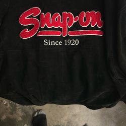 Leather suede, Snap on jacket Extra Large