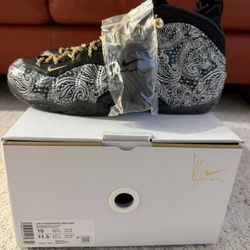 nike air foamposite one victor solomon asw black size 10 new