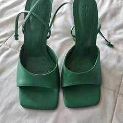 Zara Green Heels