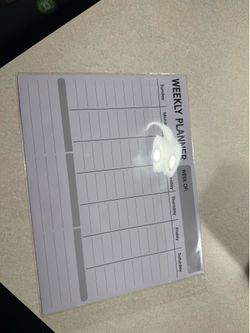 Fridge weekly planner