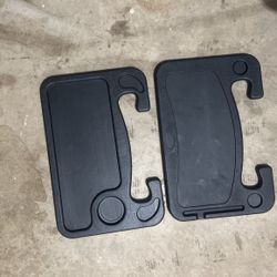 Two Pieces Car Steering Wheel Tray Portable Auto Desk Laptop Table Mount Eating Holder